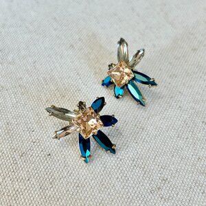 J.Crew Statement Cluster Earrings Worn Twice Beautiful Shape Multicolor MSRP $89